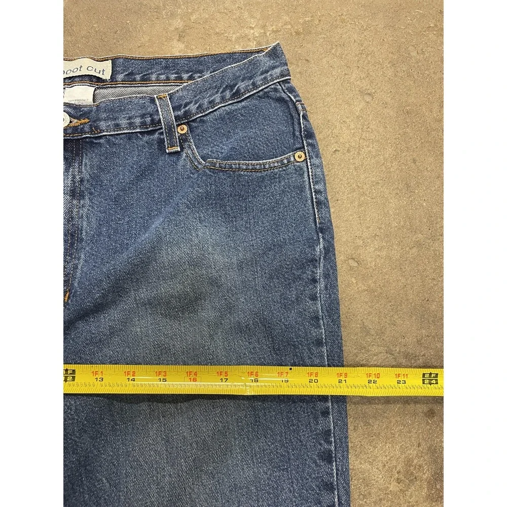 Gap Jeans Womens 14 Long Mid Rise Medium Wash Blue Boot Cut‎ 100% Cotton Denim